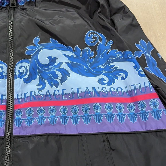 Mens Versace Jeans Couture 50D Placed Animalier Track Jacket Space 48 US M - Picture 3 of 7